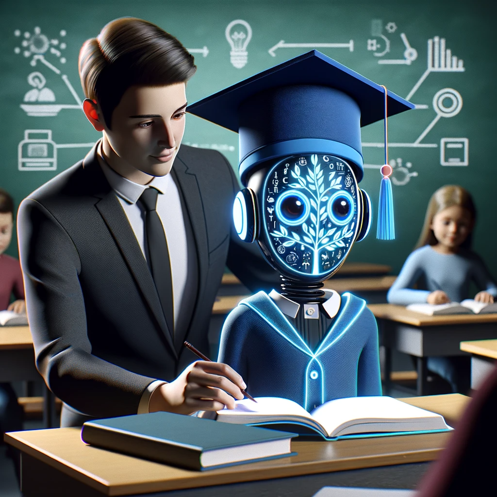 DALL·E 2023-12-24 19.00.34 - Visual representation of ChatGPT-4 as a personalized learning tool, depicting a student receiving tailored educational content and guidance from the A.png