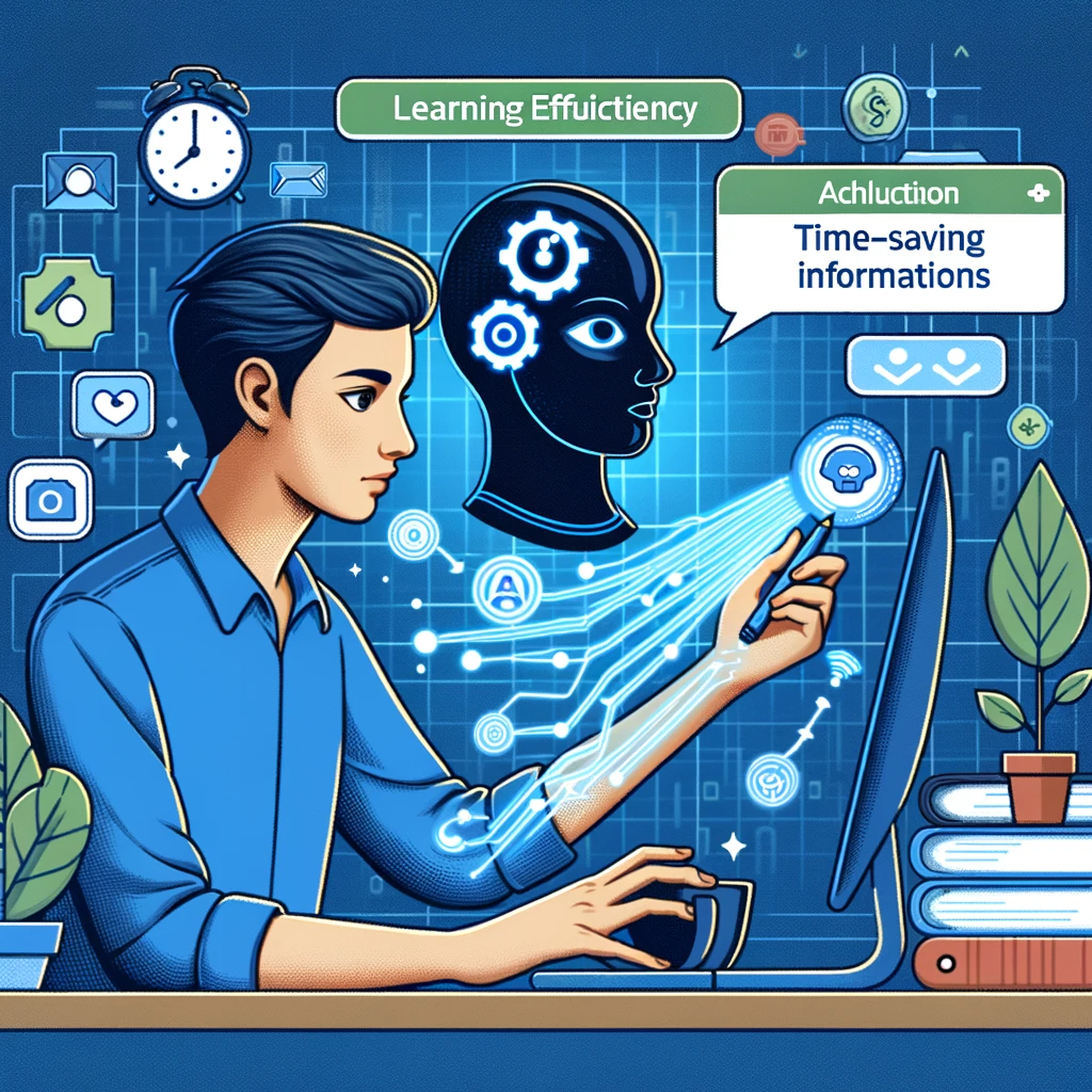 DALL·E 2023-12-24 19.00.35 - Illustration depicting ChatGPT-4 enhancing learning efficiency, showing a student using the AI to quickly find information and solve problems, with a .png